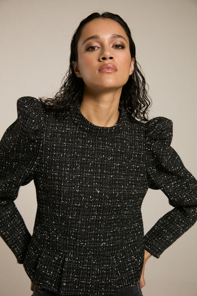 Tweed Peplum Top – homagetodenim