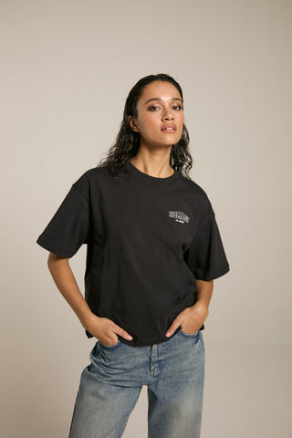 Oversized Tee with Chest Print