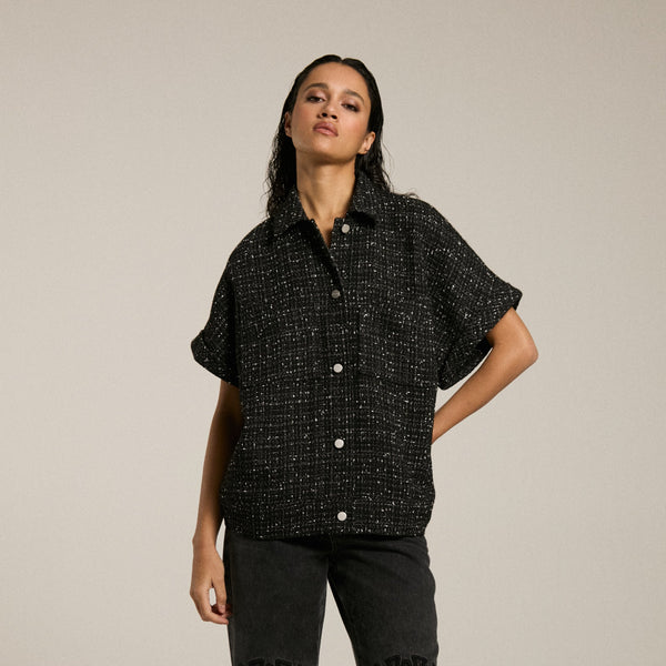 ジャケット・アウター THETOE SHORT SLEEVE TWEED JACKET Short Sleeve Tweed Jacket – homagetodenim