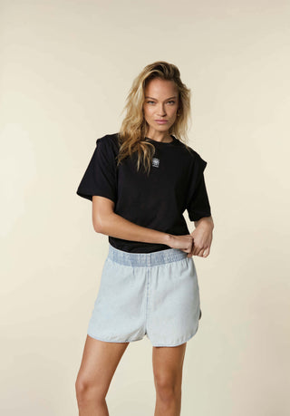 Shoulder Detail Top With Print