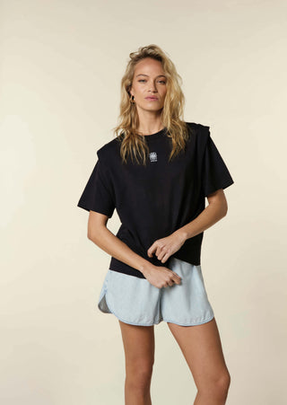 Shoulder Detail Top With Print