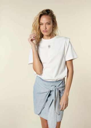 Shoulder Detail Top With Print