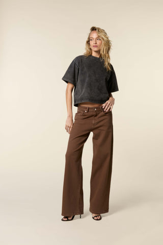 Cooper - Colored Mid Waist Slouchy Wide Leg Jeans