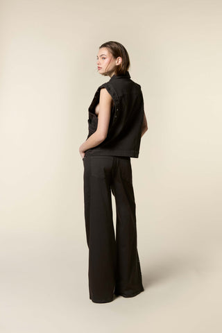 Palazzo Jeans With Big Eyelets