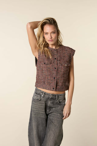 Fitted Tweed Vest