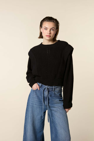 Knitted Sweater With Shoulder Detail