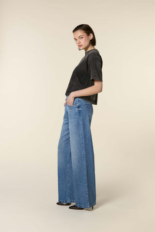 Cooper - Mid Waist Slouchy Wide Leg Jeans