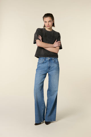 Cooper - Mid Waist Slouchy Wide Leg Jeans