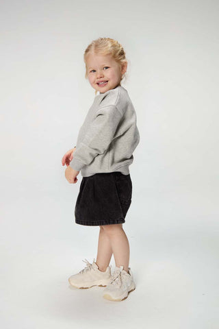 Denim Skort With Overlayer