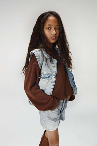 Denim Shorts With Front Pockets