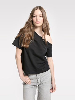 Off Shoulder Top With Pleats