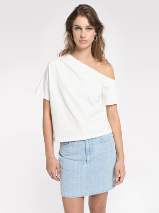 Off Shoulder Top With Pleats