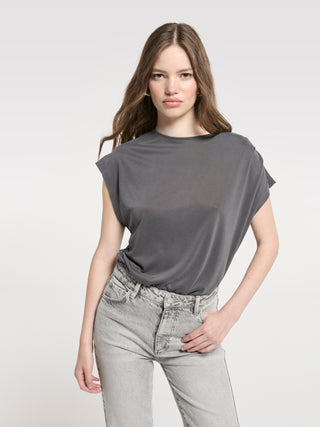 Flowy Top With Gathered Shoulders
