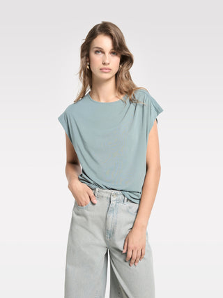 Flowy Top With Gathered Shoulders