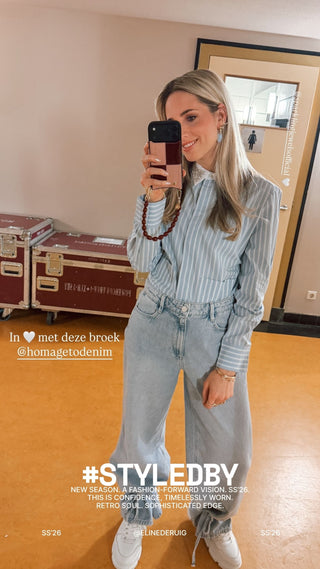 Tailored Straight Jeans With Knot Detail