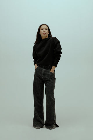 Sweater With Ribbed Detailing