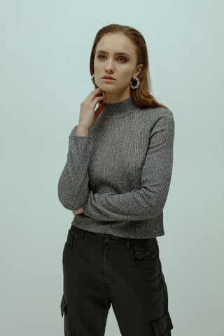 Striped Turtle Neck Top