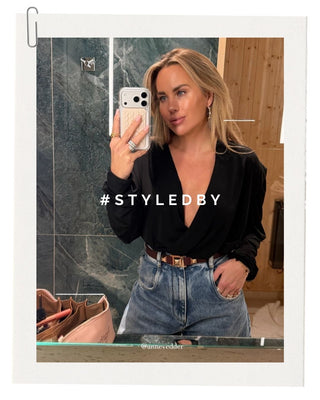 V-Neck Top With Puffy Sleeves