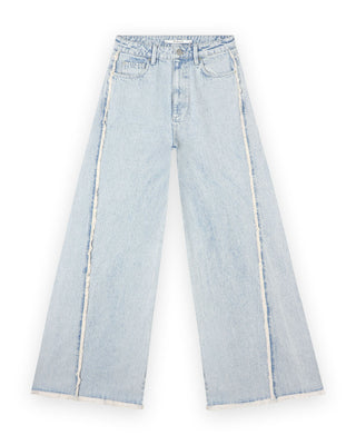 Palazzo Jeans With Fringes