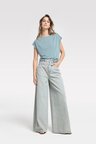 Overdyed Wide Leg Jeans
