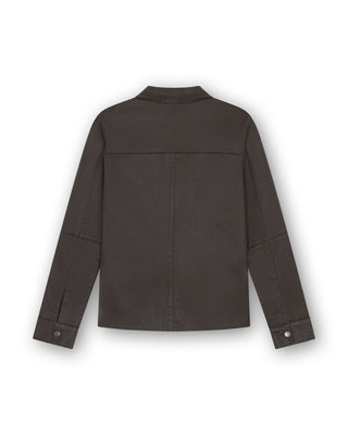 Fitted Blouse With Leather Coating