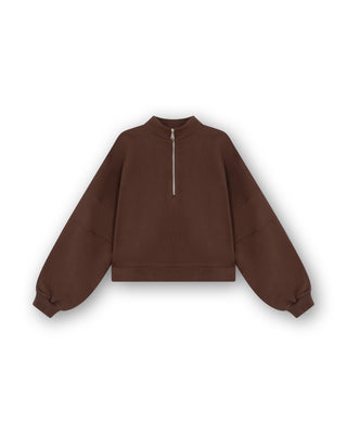 High Neck Sweater With Zipper