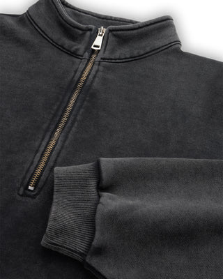 High Neck Sweater With Zipper - Washed