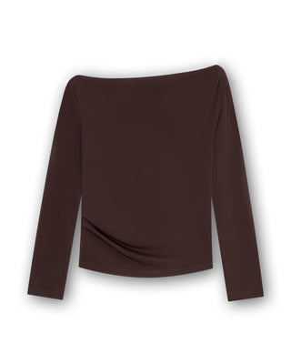 Off Shoulder Top With Pleats