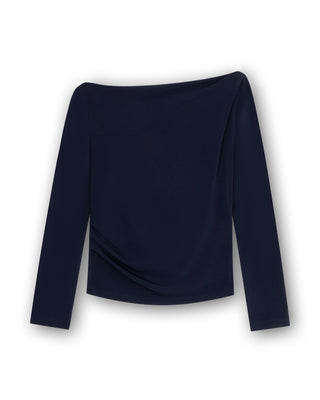 Off Shoulder Top With Pleats