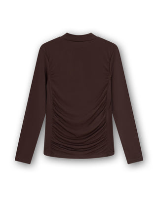 High Neck Top With Gathering