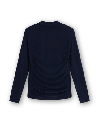 High Neck Top With Gathering