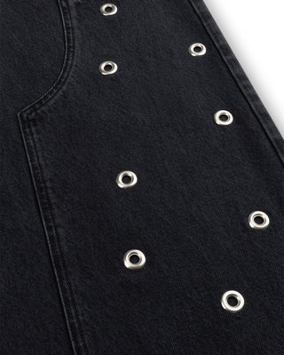 Palazzo Jeans With Big Eyelets