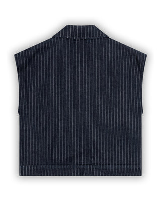 Oversized Waistcoat With Pinstripe