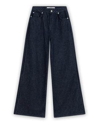 Palazzo Jeans With Pinstripe