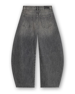 Jimi - Mid Waist Barrel Jeans With Darts