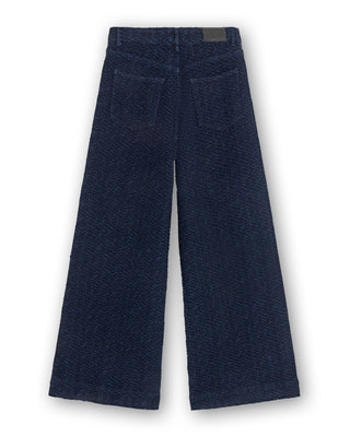 Tailored Boucle Jeans With Wide Leg
