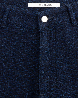 Tailored Boucle Jeans With Wide Leg