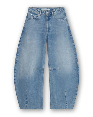 Jimi - Mid Waist Barrel Jeans With Darts