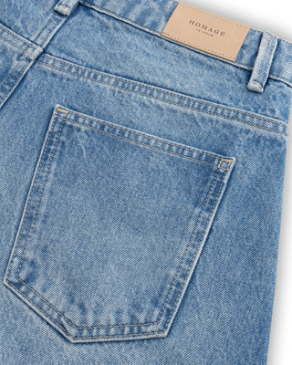 Jimi - Mid Waist Barrel Jeans With Darts