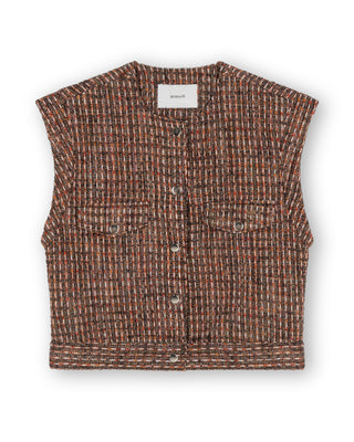 Fitted Tweed Vest