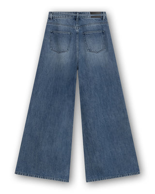 Extra Wide Leg Jeans With Cord