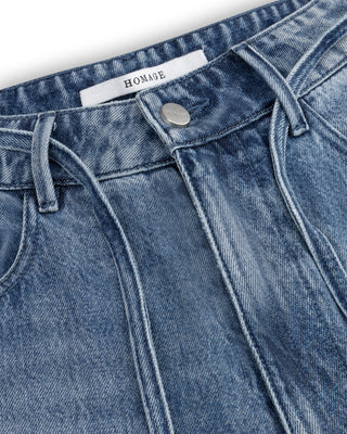 Extra Wide Leg Jeans With Cord