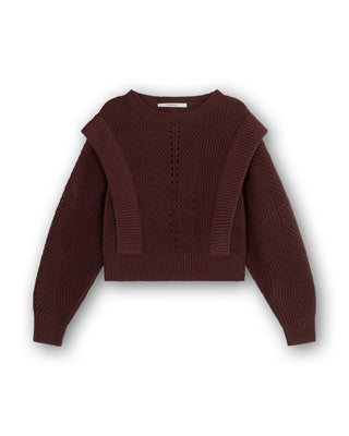 Knitted Sweater With Shoulder Detail