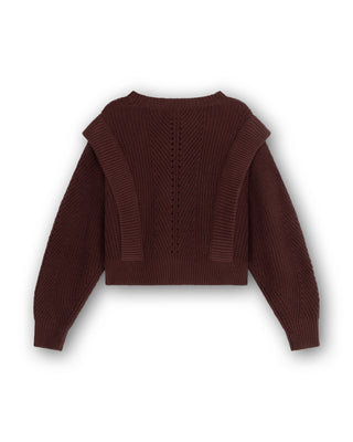 Knitted Sweater With Shoulder Detail