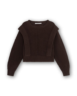 Knitted Sweater With Shoulder Detail