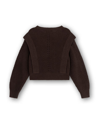 Knitted Sweater With Shoulder Detail