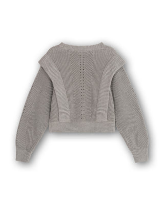 Knitted Sweater With Shoulder Detail