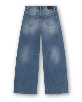 Bowie - Extra Wide Barrel Jeans With Destroys