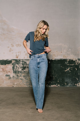 Stevie - Mid Waist Boyfriend Jeans