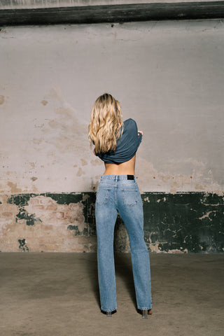 Stevie - Mid Waist Boyfriend Jeans